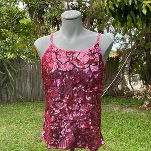 Beaded Drama Special occasion Sequin Top Size 10